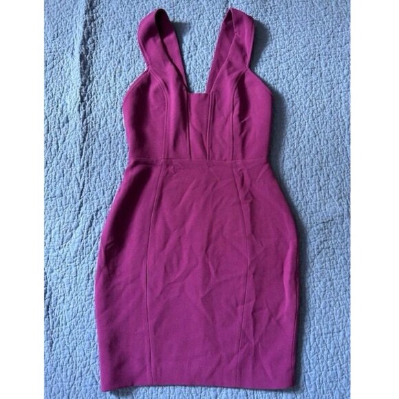 AQAQ “Eva” Mini Dress – Fuchsia Pink (UK 10 / fits S-M) - Picture 2 of 9